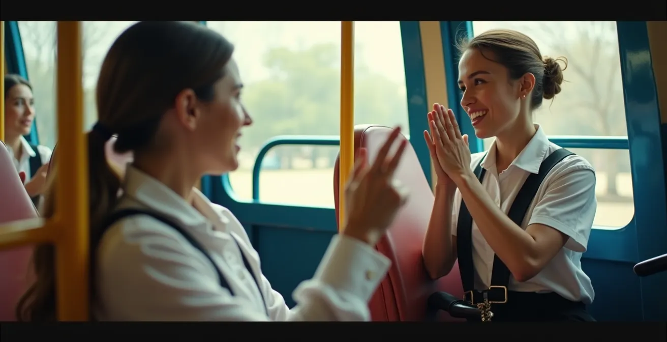 Opérateur vérifiant les harnais de sécurité avant le départ d'une attraction