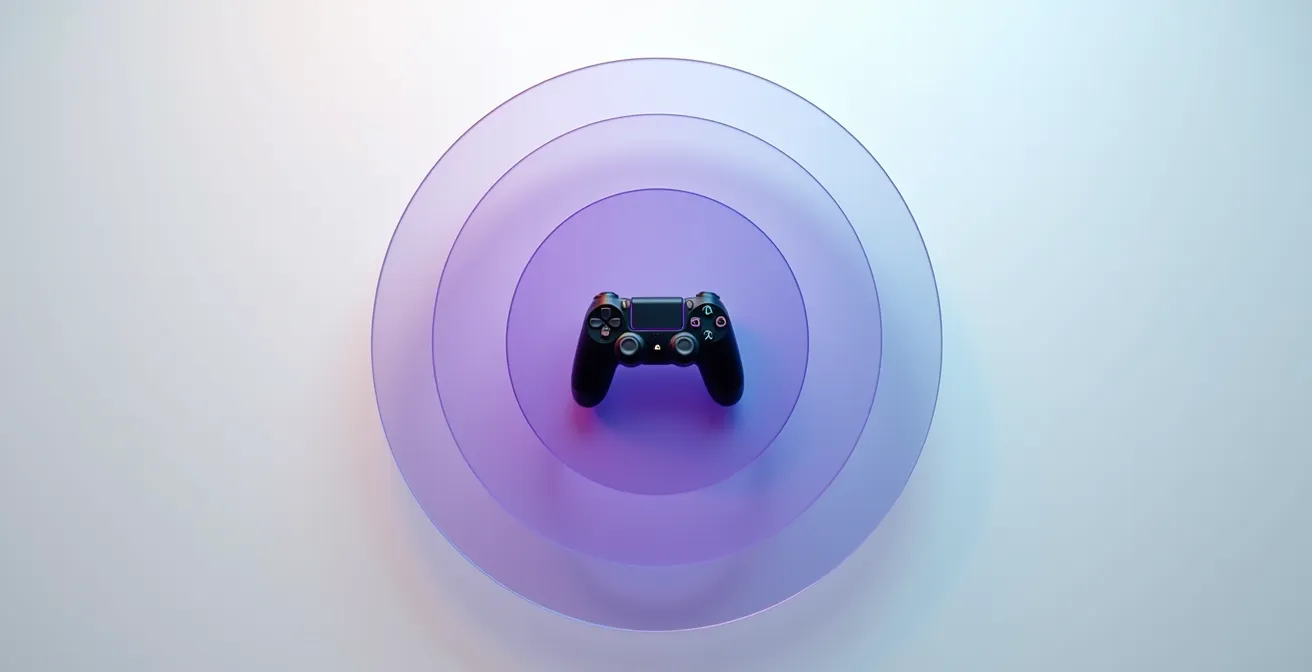 Composition minimaliste symbolisant les couches de protection de l'identité en ligne